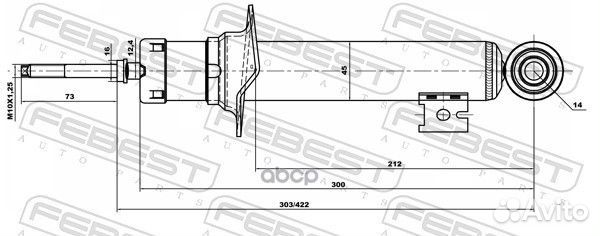 Амортизатор mitsubishi L200 05- перед. 04659966f