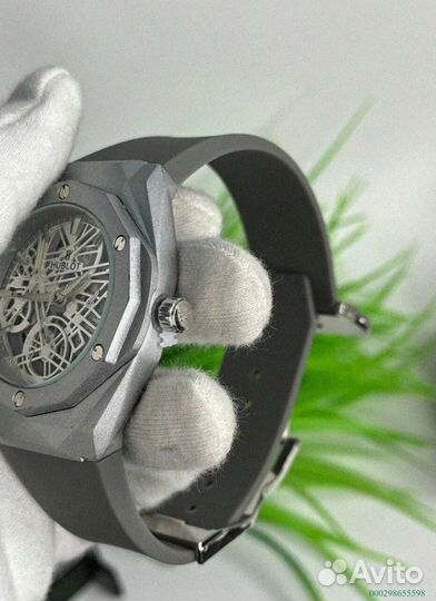 Часы наручные Hublot WHB3 серебро (Арт.74052)