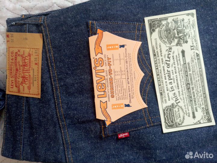 Джинсы levis 501 США 1982 36/30