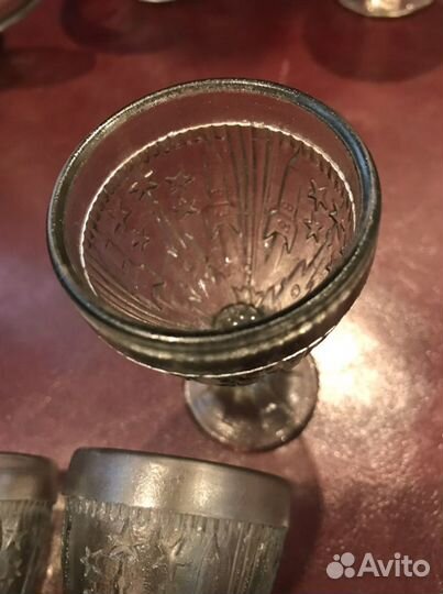 Рюмки лафитники СССР Ракета Кремль Звезды