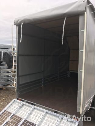 Прицеп 31.022 с трапом и евро тентом. Строительный