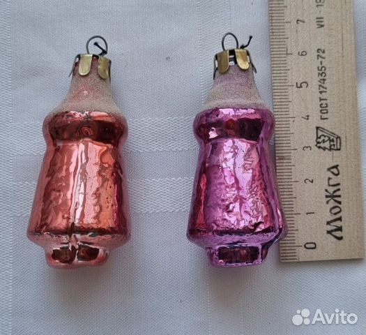 Елочные игрушки СССР. Колокольчики. 2 шт. лотом