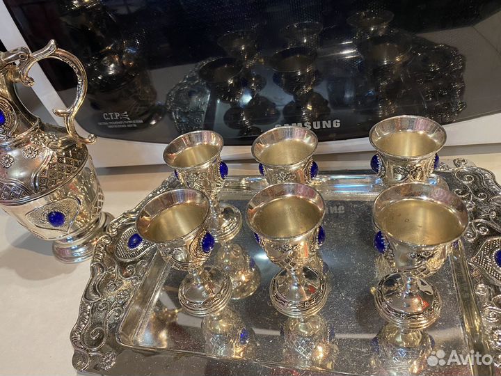 Подарочный набор-кувшин, рюмки на подносе