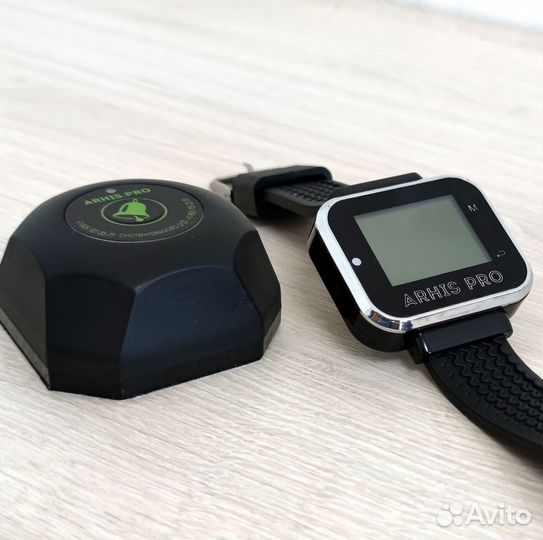 Кнопка вызова официанта модель Бургер с часами