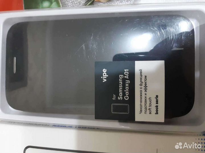 Чехол и стекло защитное Samsung A01