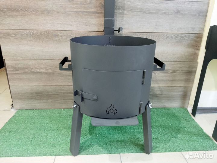 Печь с трубой для казана 12-16 литров