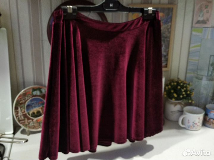 Юбка бархатная