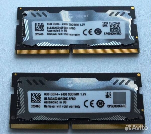 SO-dimm Ballistix by Micron DDR4 2400 16 GB (2x8)