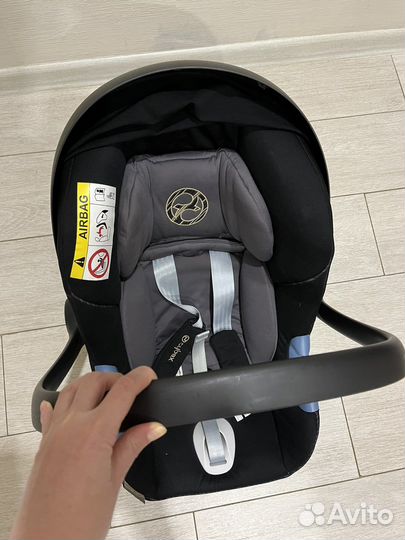 Автолюлька cybex aton m с адаптерами