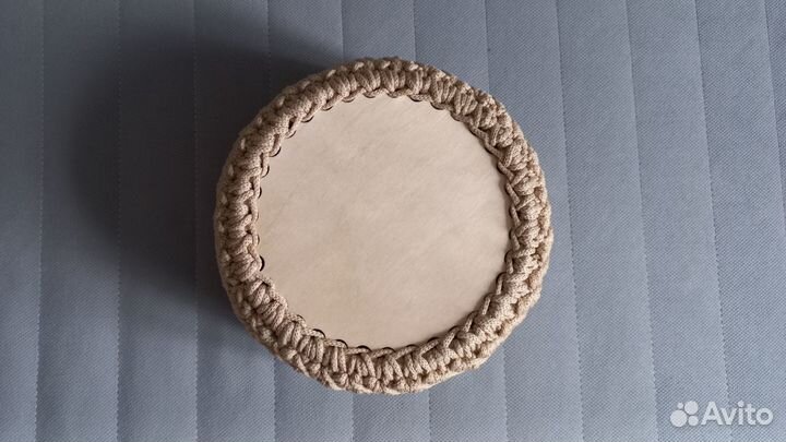 Корзина вязаная интерьерная. Ручная работа