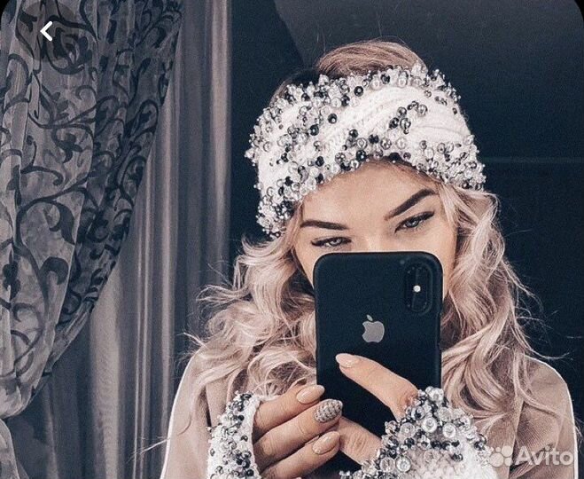 Вязанная повязка на голову