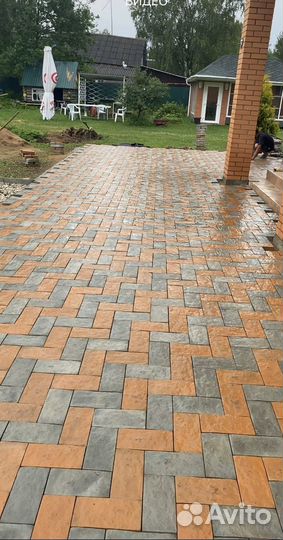Укладка тротуарной плитки брусчатки под ключ