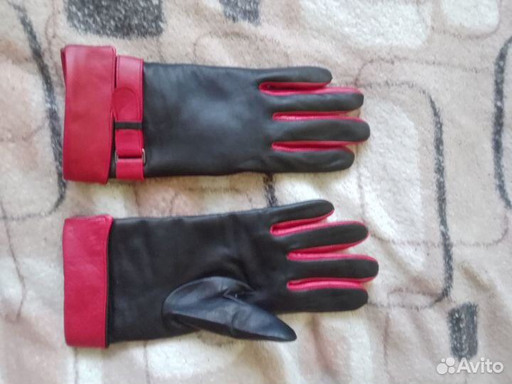 Перчатки женские кожаные новые