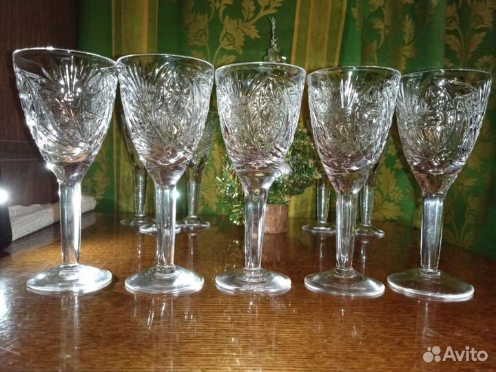 Хрустальные рюмки 5 СССР