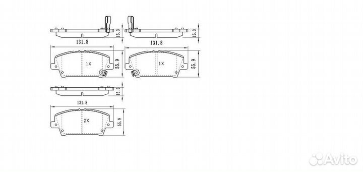 Колодки тормозные дисковые передние Winkod W1409BP