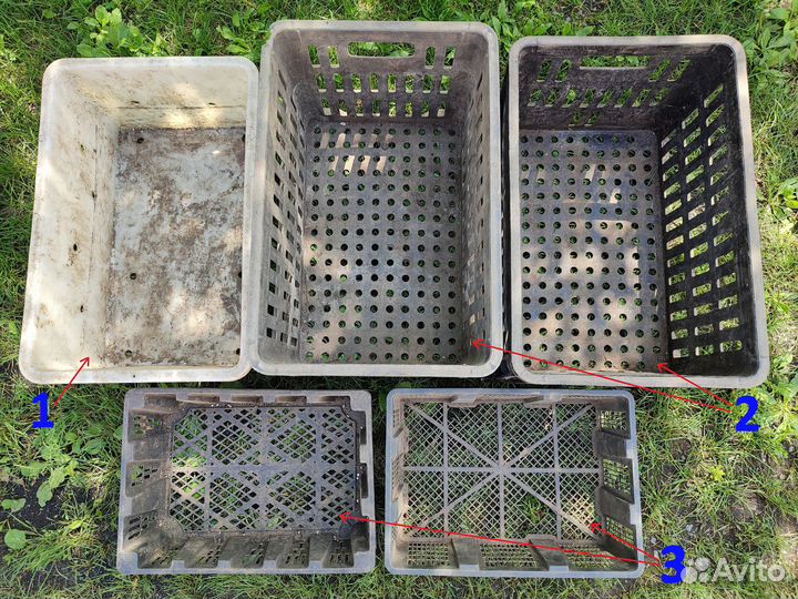 Пищевые ящики, тары, контейнеры 5 шт