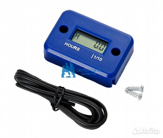 Счетчик моточасов (без тахометра) синий (Арт.33670