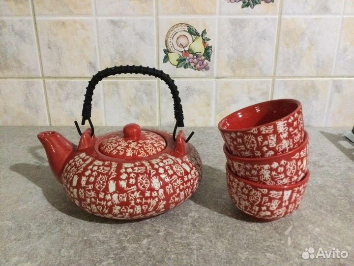 Чайник для заварки со стаканчиками