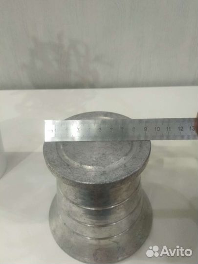 Алюминиевая ступка с пестиком коллекционная