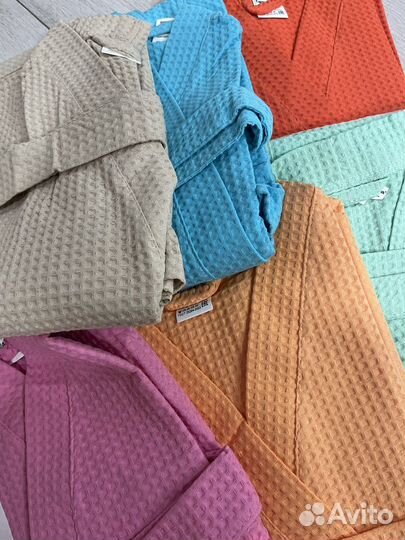 Вафельный халат новый