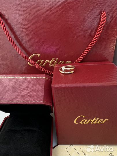 Золотое кольцо cartier гвоздь с бриллиантами