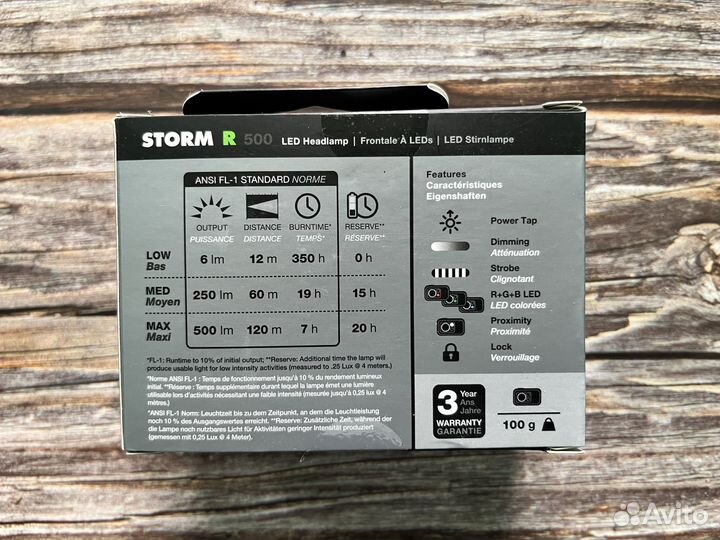 Фонарь налобный Black Diamond Storm 500-R