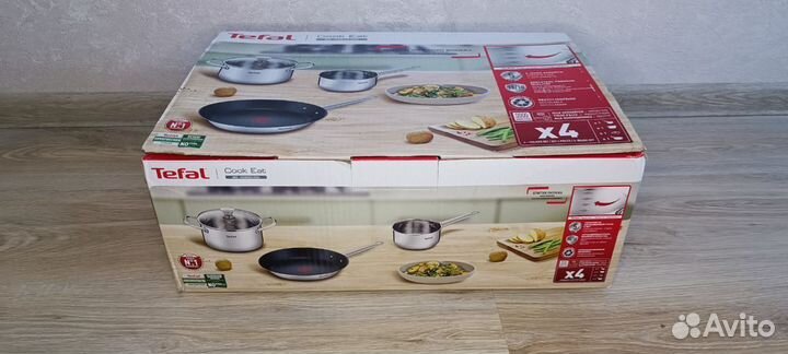 Набор посуды Tefal Cook Eat B922S434, 4 пр