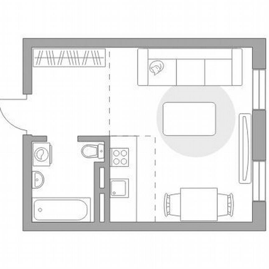 1-к. квартира, 25,9 м², 6/6 эт.