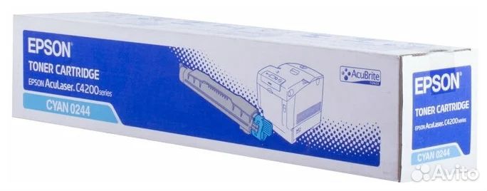 Тонер-картридж epson C13S050244 голубой 8500 стр