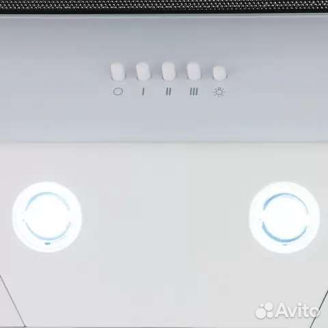 Вытяжка 60 см Hi fudy 2 W Белая Стеклянная панель