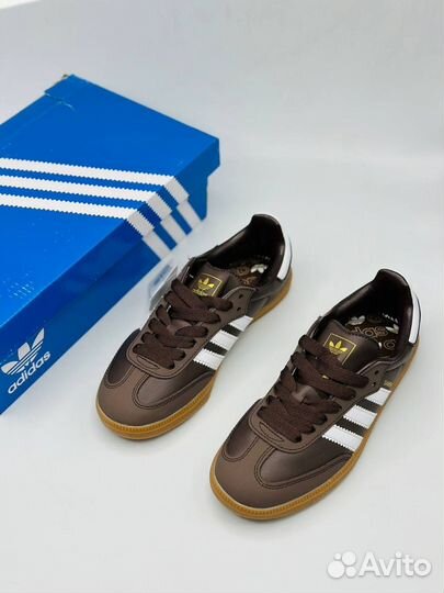 Adidas originals leather Samba Ogin brown white