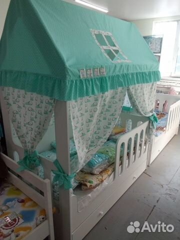Детская мебель кроватка домик 1600-800