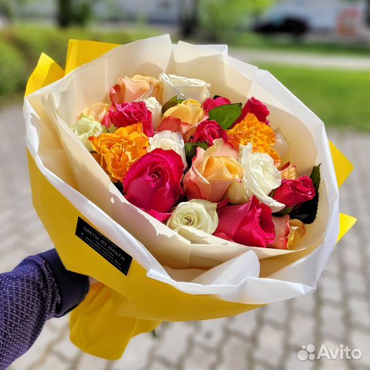 Живые цветы букеты розы