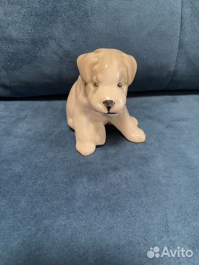 Статуэтка фарфор Конаково щенок СССР