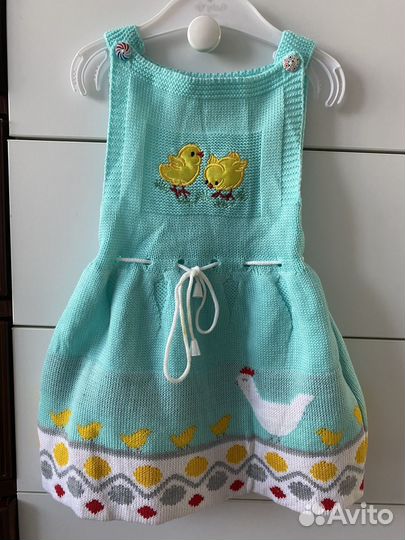 Детский вязаный сарафан