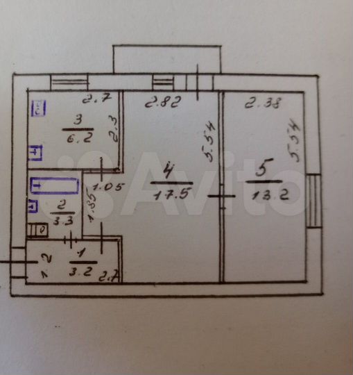 2-к. квартира, 44,1 м², 2/4 эт.