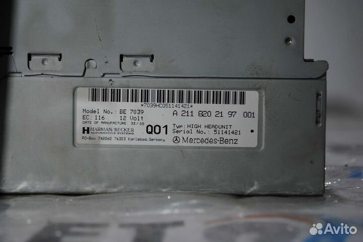 Магнитола Mercedes w211 W219