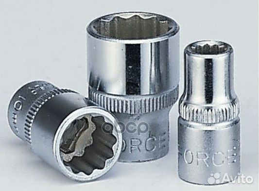 Головка 8 мм 12-гранная 1/2DR короткая force 54