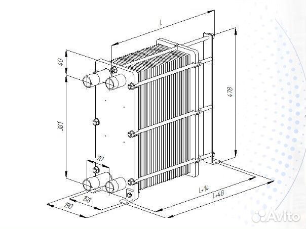 Пластинчатый разборный теплообменник Феникс APR-4