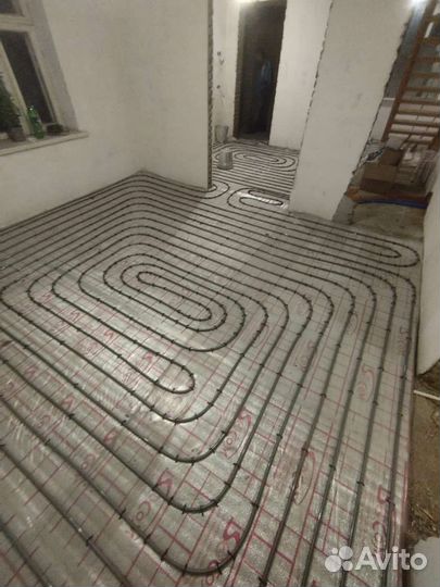 Монтаж системы отопления в доме с теплым полом