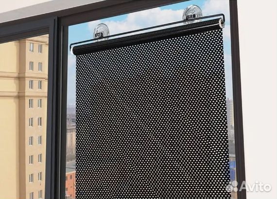 Рулонные шторы на присосках 50х125