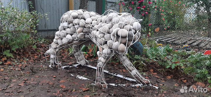 Пантера из проволоки (под камни)