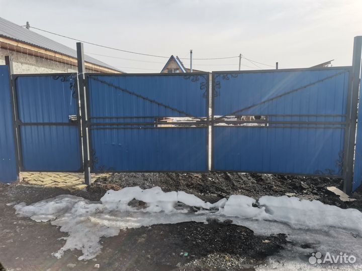 Ворота с калиткой распашные бу