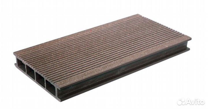 Террасная доска DOS exclusive шоколад, тиснение по