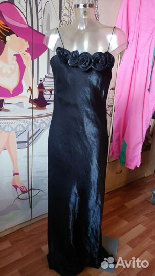 Готическое платье в пол 46 р. Винтаж