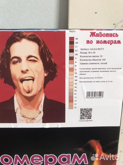 Картина по номерам новая Дамиано Давид