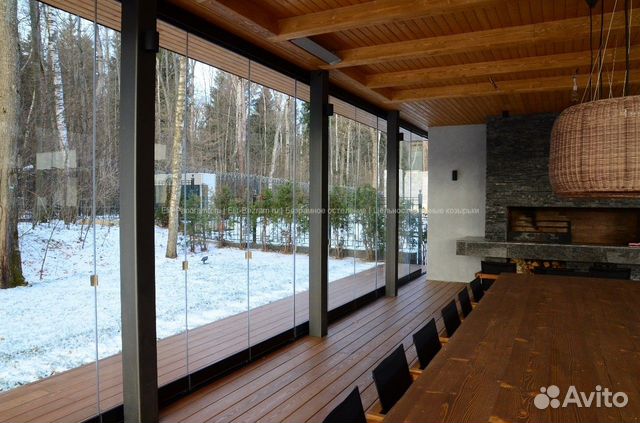 Безрамное остекление гармошка