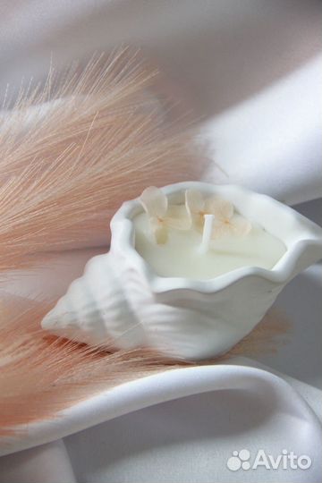 Свечи из кокосового воска ручной работы