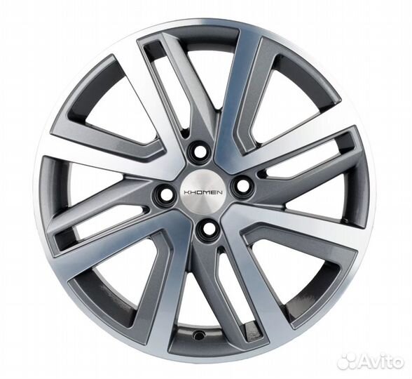 Khomen Wheels KHW1609 6x16 4x100 ET50 DIA60.1 Gray-FP