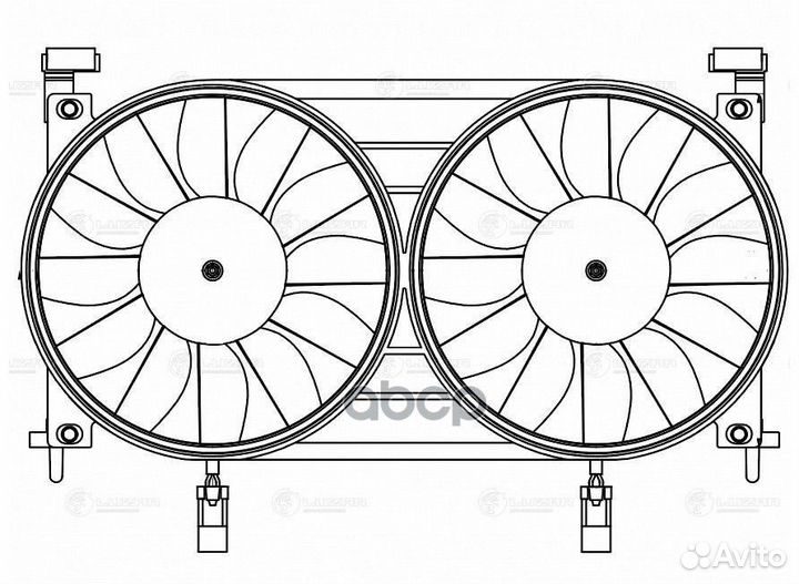 Э,вентилятор охл. с кожухом для ам Лада 4x4 FL